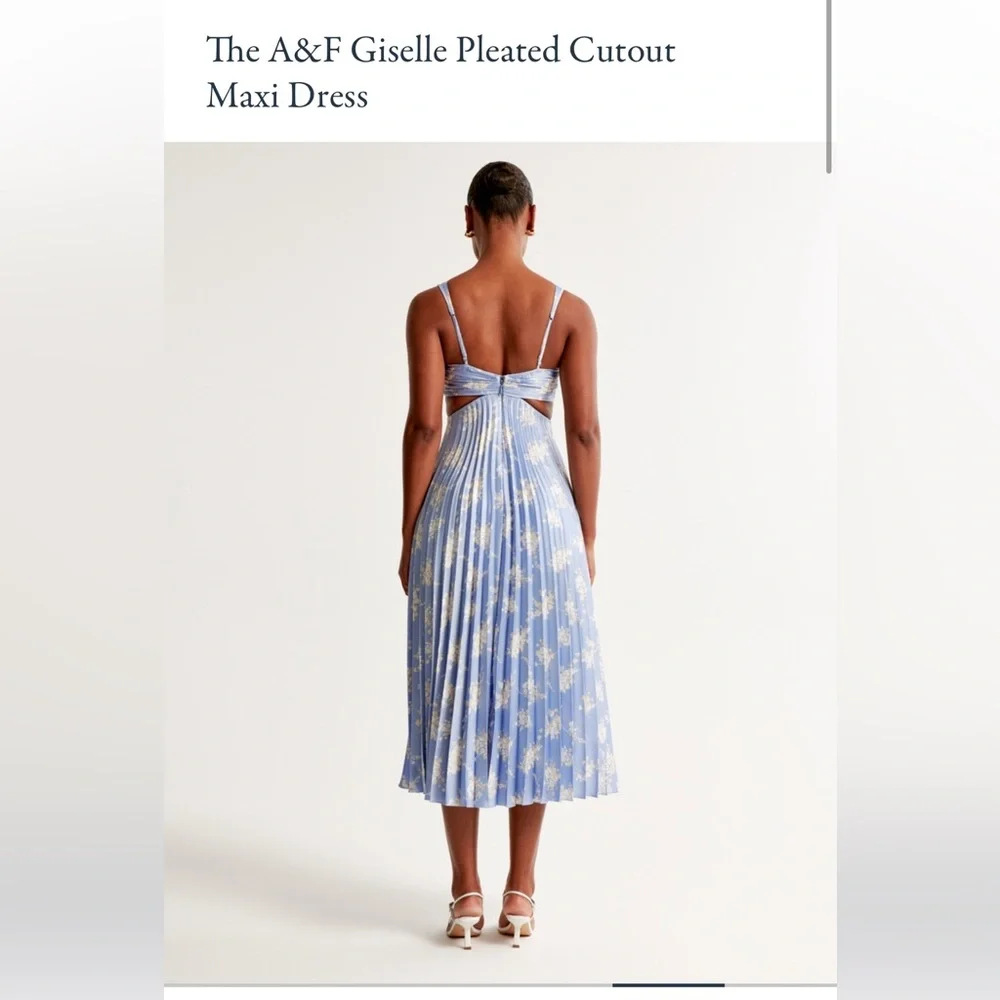 Abercrombie & Fitch Giselle Pleated Cutout Maxi Dress